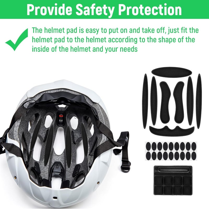 guduling 2 Set Helmet Padding Inserts,Helmet Pads,Universal Bike Helmets Pads,Replacement Motorcycle Helmets Padding,for Scooter Skateboard Bike Motorcycle Cycling Sport - Image 4